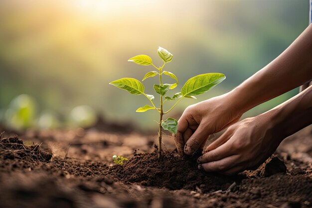 Planting fir tree