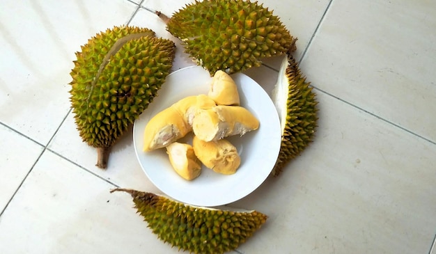 Plants and fruits of tropical flora durian