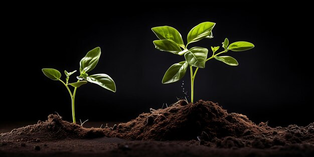 Foto le piante che crescono generano ai