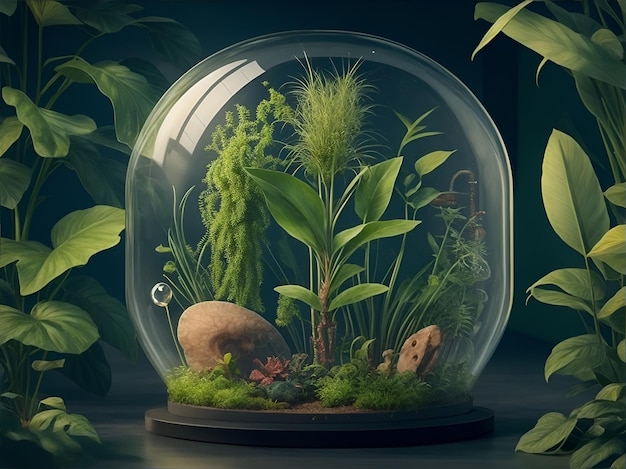 Plants in a jar