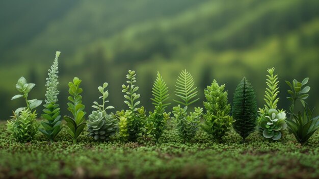 plants on a neutral background