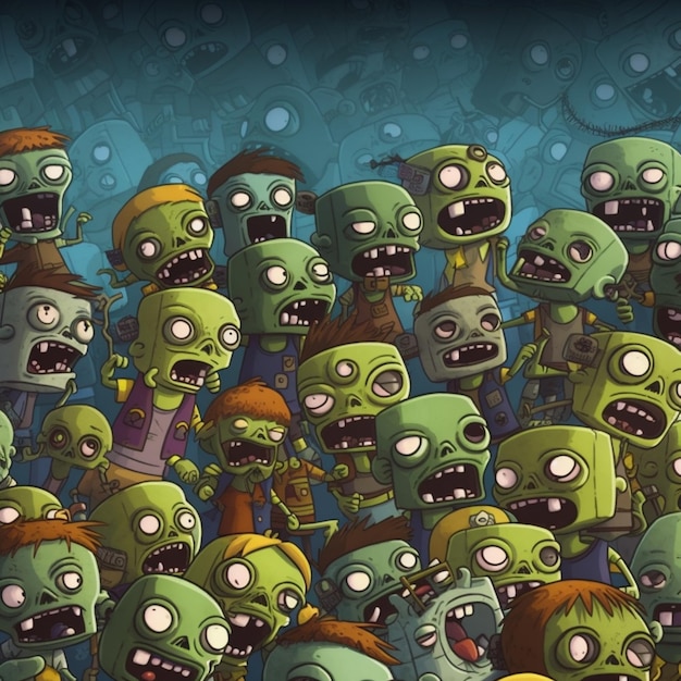 plants vs zombies wallpapers screenshote generative ai