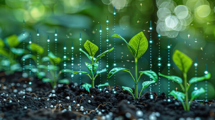 光の力を示す植物 
