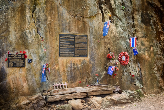 Targa in ricordo di sir edward weary'dunlop alla hellfire pass memorial