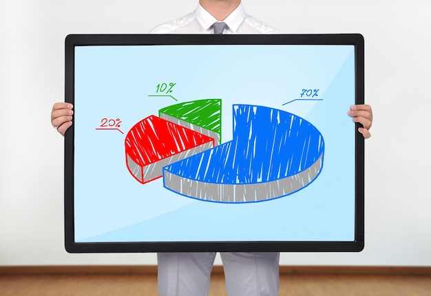 Foto plasma met cirkeldiagram