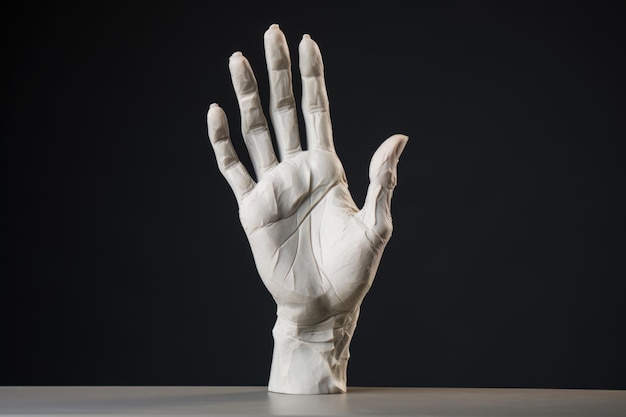 Plaster figure of a hand