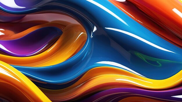 Plastic 3d waves texture colorful background