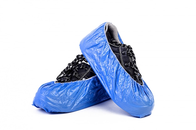 Plastic bag for shoe to protect against coronavirus