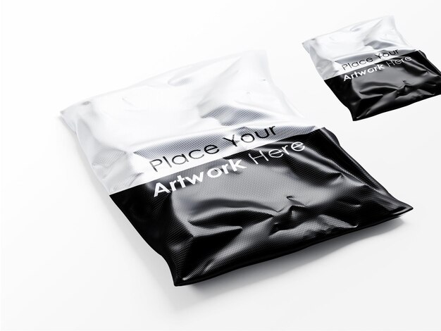 a plastic bag with the words place your own on it