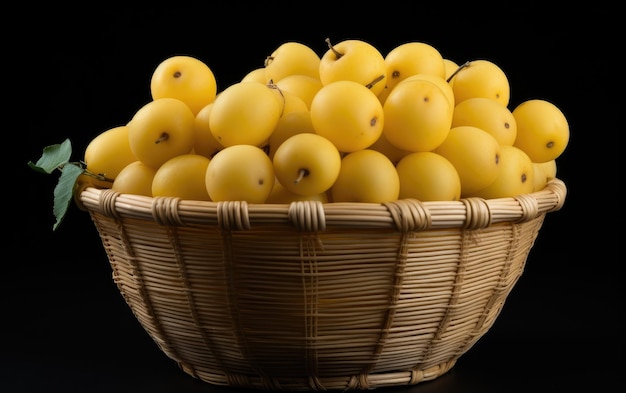 Plastic Basket Containing Marula isolated on transparent Background