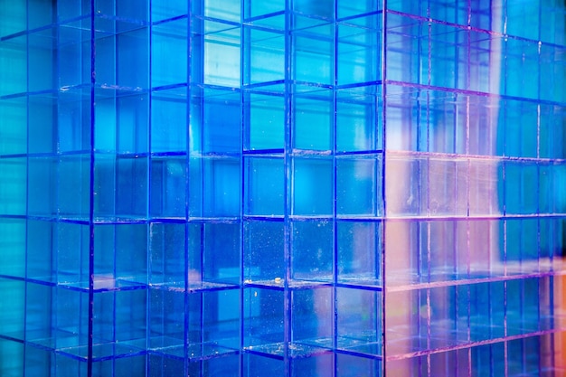 plastic blue cubic