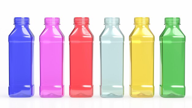 Photo the plastic bottle for eco or product concept 3d rendering