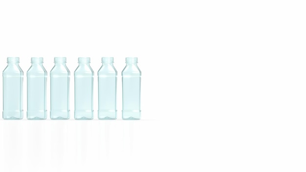 Пластиковая бутылка для эко- или концепции продукта 3D-рендерирования