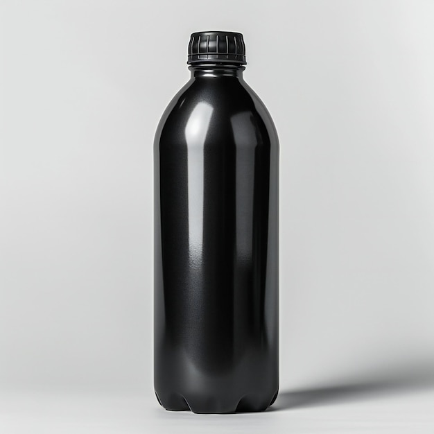 Plastic Bottle MockUp Black