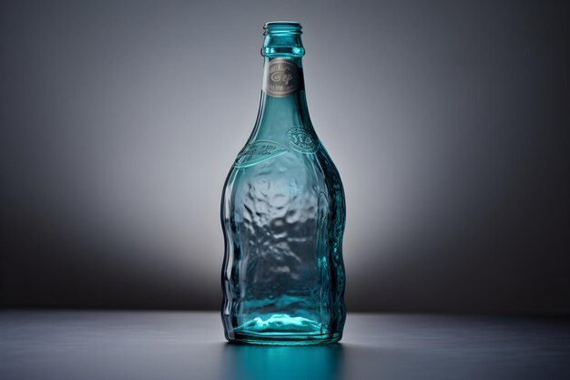 Plastic bottle of water on white background