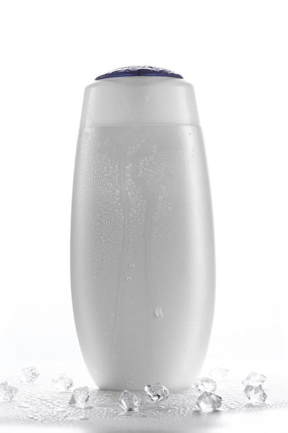 Plastic bottle with lid for liquid cosmetics