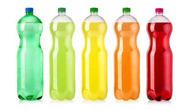 Plastic bottles of soft drink