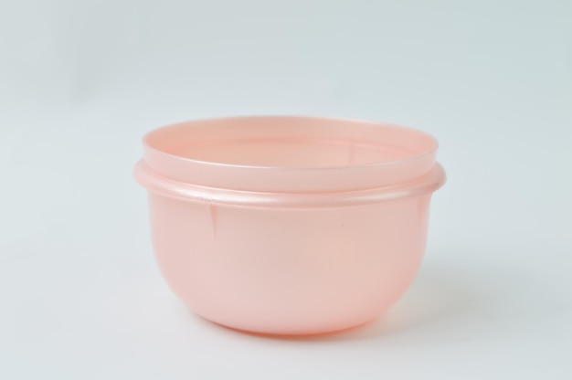 Plastic bowl isolated on a white background