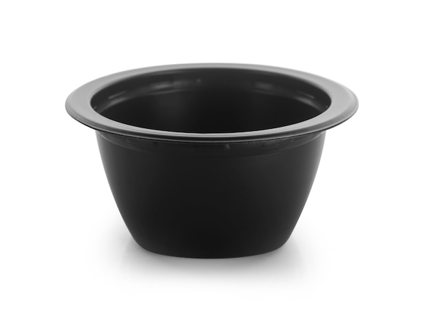 plastic bowl on white background.