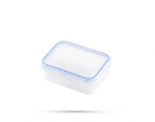 plastic box on isolated white background