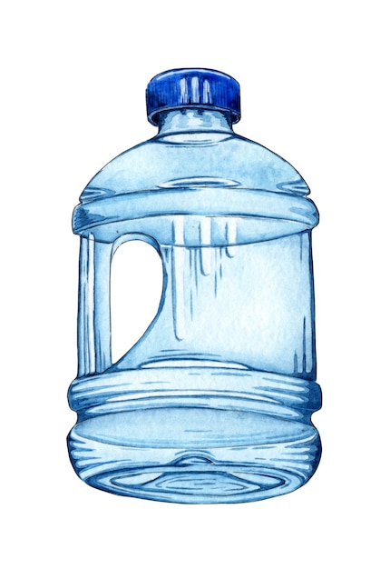 Plastic canister watercolor