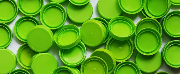 Plastic cap isolated on white background recycle material
concept