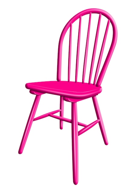 Plastic chair isolated pink