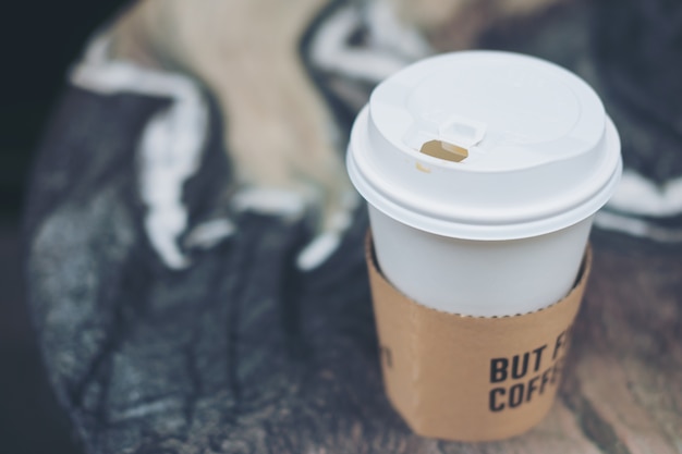 Foto tazza di caffè in plastica