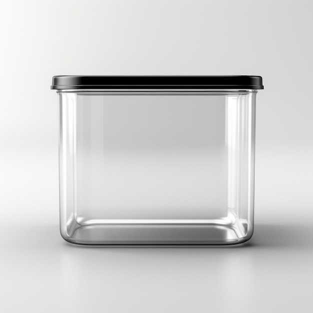 Plastic container on isolated background