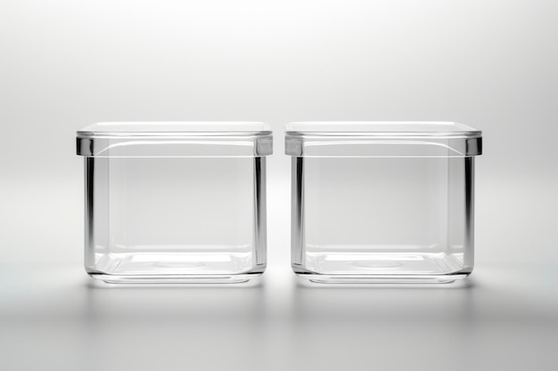 Photo plastic container on isolated background