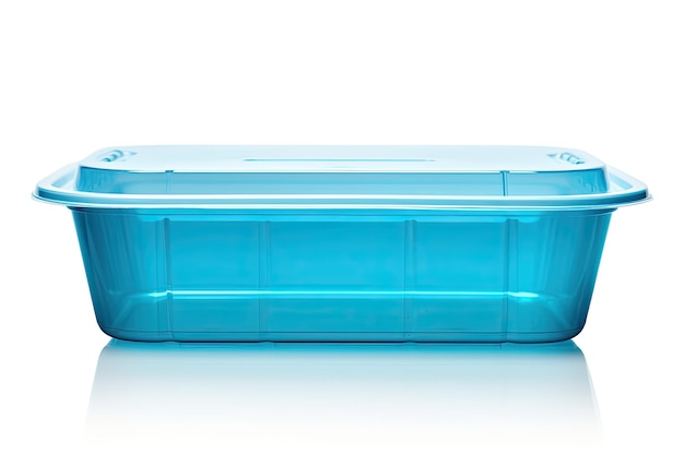 Plastic container isolated on white background