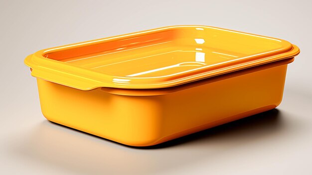 Plastic container op witte achtergrond