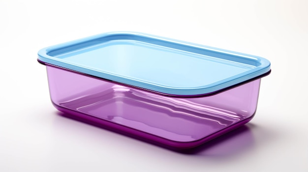 Plastic container on white background