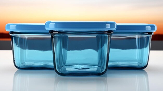 Plastic containers isolated on white