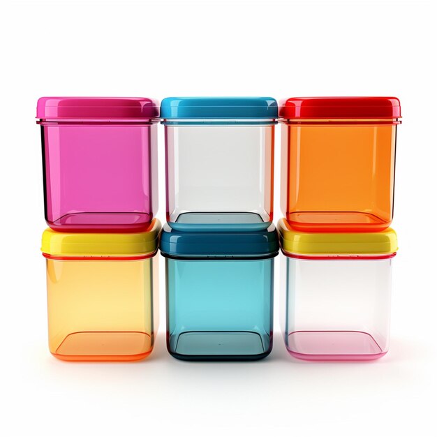 Plastic Containers met witte hoge quali als achtergrond