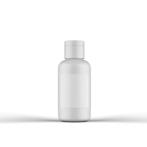 Plastic Cosmetic Bottle 3d rendering