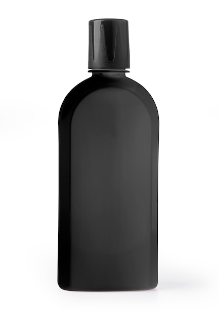 Plastic cosmetic bottle isolated