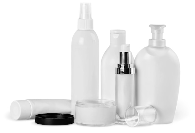 Foto bottiglie cosmetiche in plastica