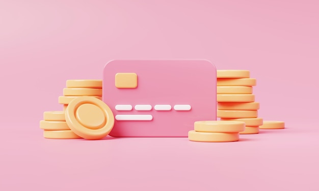 Plastic creditcard 3d render