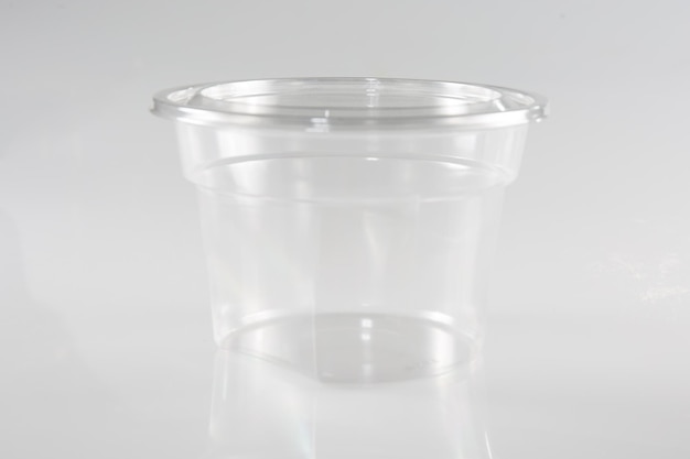 A plastic cup of a snack or take away