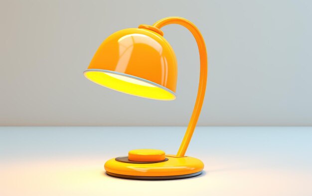 Plastic desk lamp 3d on white background