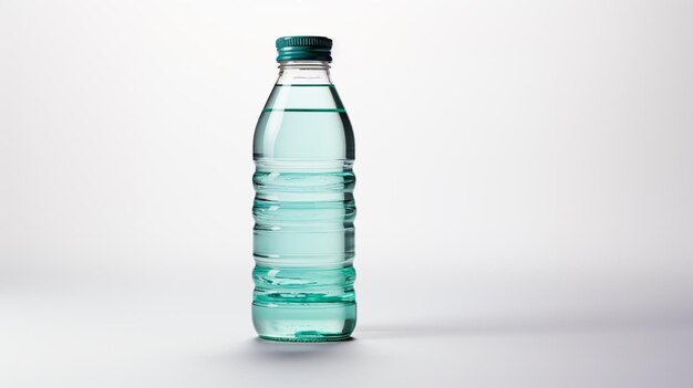 plastic drinkwaterfles geïsoleerd op een witte achtergrond