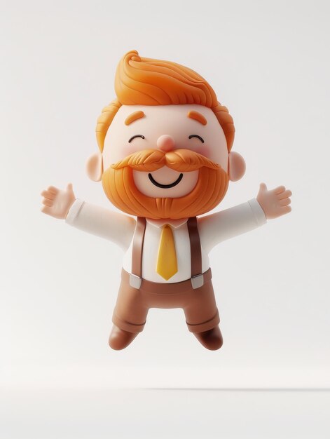 Plastic Figurine of Bearded Man