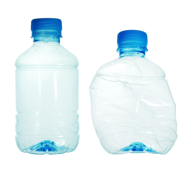 Plastic flessen water. Wanneer het kan worden gerecycled.