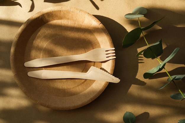 Plastic free disposable eating utensils