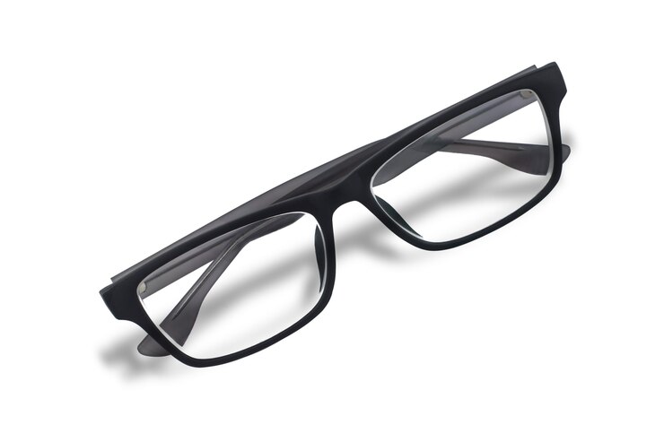 Photo plastic glasses on a white isolated background