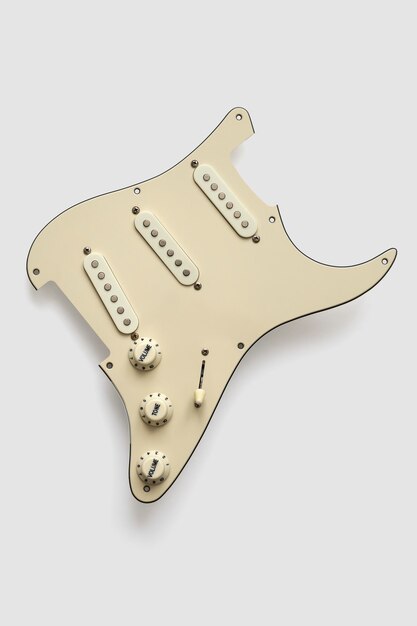 plastic for guitar body on a white background pickguard