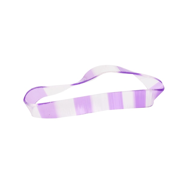 plastic hair bands isolated on white background purple