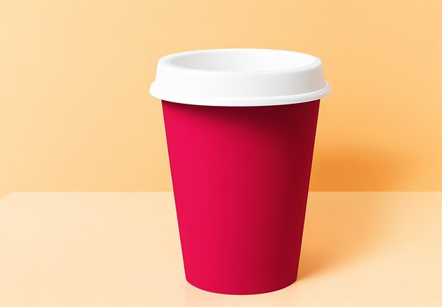 Plastic juice cup with straw packaging mockup