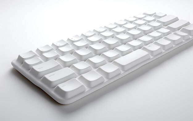 plastic keyboard 3d on white background